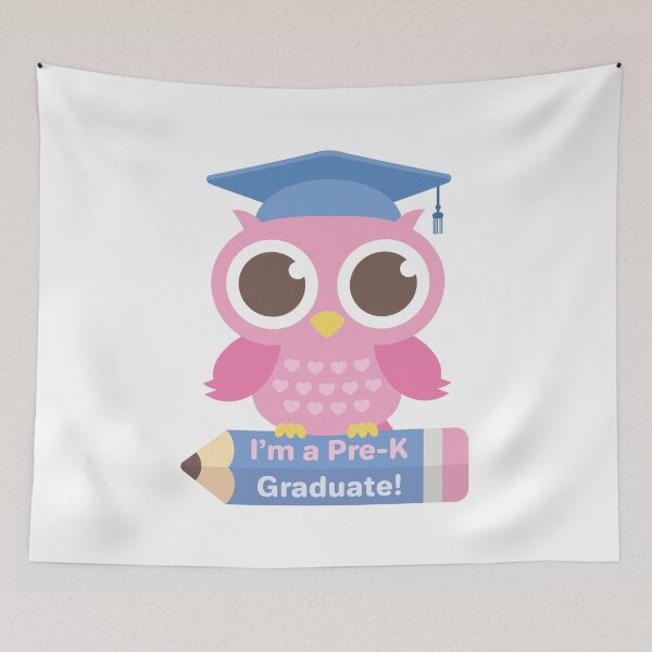 Item preview, Cute Pink Owl Graduate, I am a Pre-K Graduate designed and sold by rustydoodle.