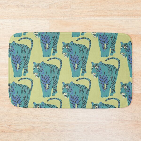 Item preview, Green tiger walking with stripes designed and sold by Flyingwall.