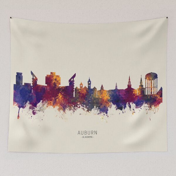 Item preview, Auburn Alabama Skyline designed and sold by ArtPrints.