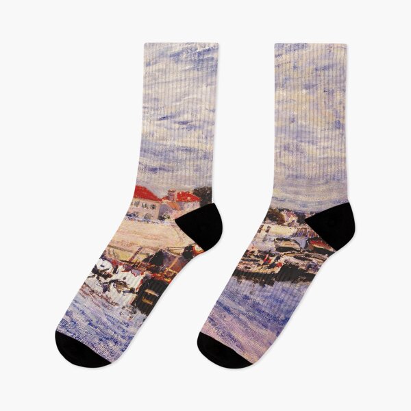 Item preview, Alfred Sisley - Barges on the Loing at Saint-Mammes designed and sold by Impressionist Masters.