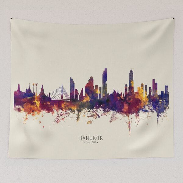 Artikelvorschau, Bangkok Thailand Skyline entworfen und verkauft von ArtPrints.
