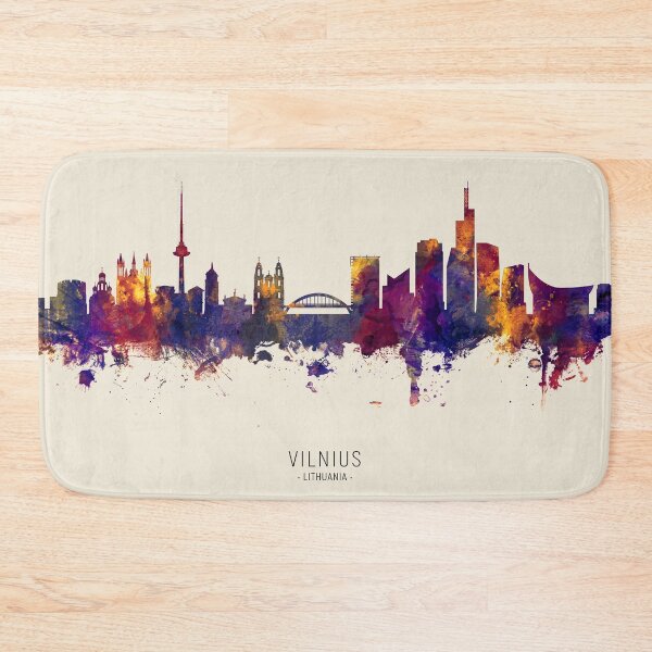 Item preview, Vilnius Lithuania Skyline designed and sold by ArtPrints.