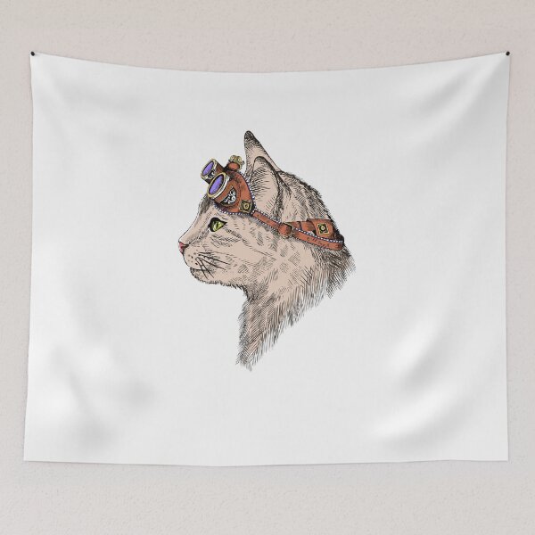 Artikelvorschau, Steam Punk Cat Design T-Shirt entworfen und verkauft von bestdesigns2020.