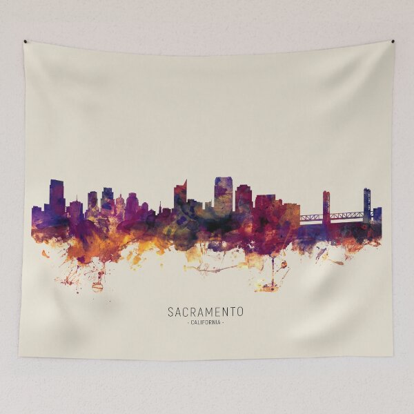 Item preview, Sacramento California Skyline designed and sold by ArtPrints.
