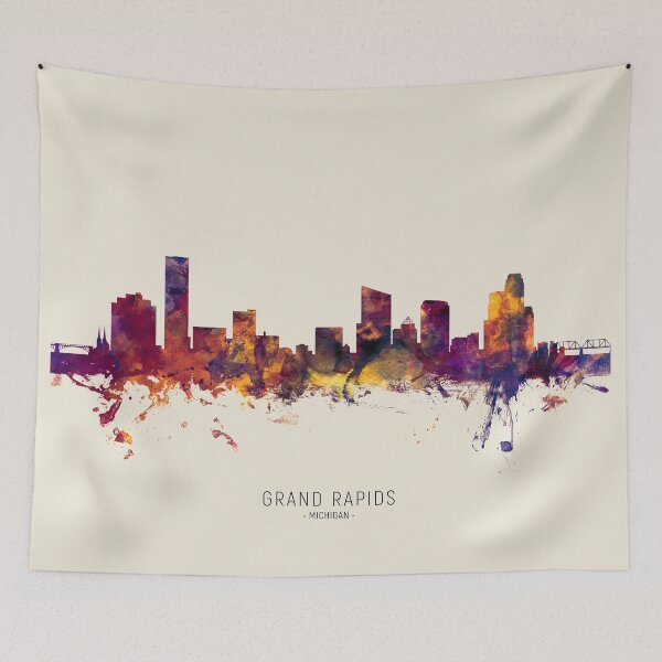 Item preview, Grand Rapids Michigan Skyline designed and sold by ArtPrints.