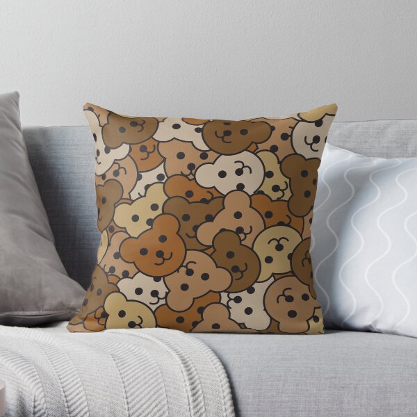 Jumble Teds Throw Pillow