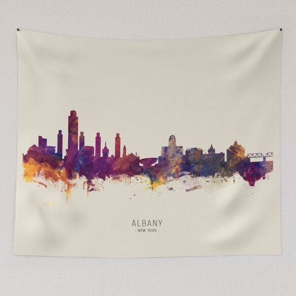 Aperçu de l'œuvre Albany New York Skyline créée et vendue par ArtPrints.