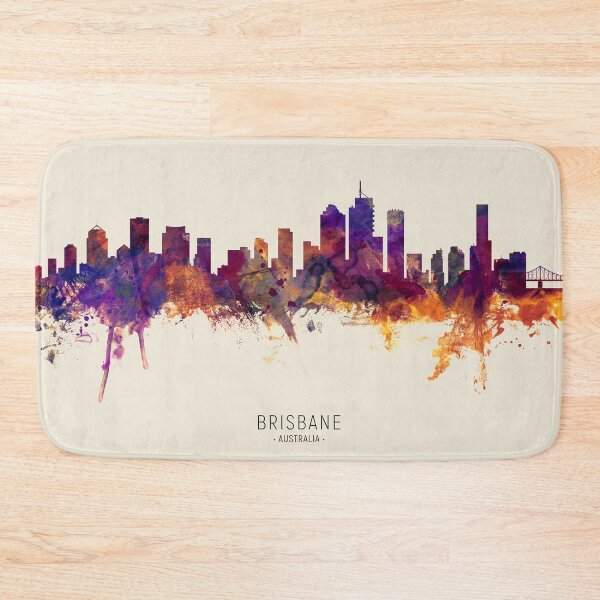 Artikelvorschau, Brisbane Australia Skyline entworfen und verkauft von ArtPrints.
