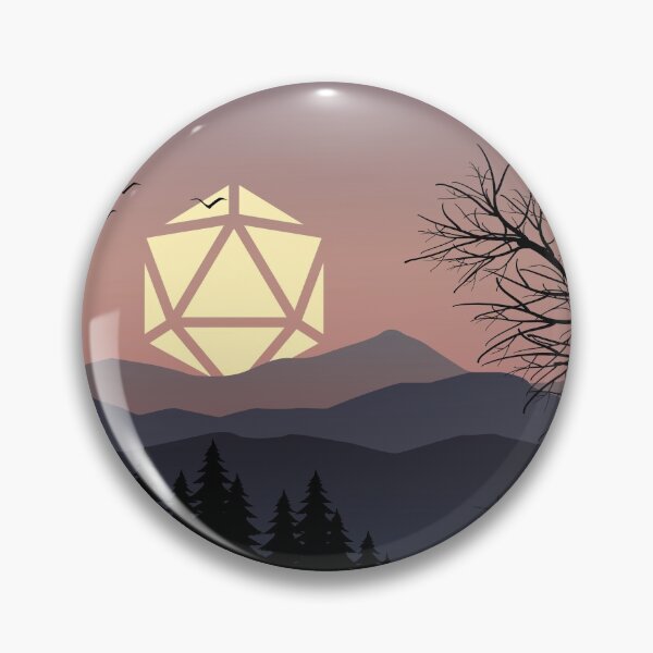 Item preview, Mountain Birds Sunset D20 Dice Sun Tabletop RPG Maps and Landscapes designed and sold by pixeptional.