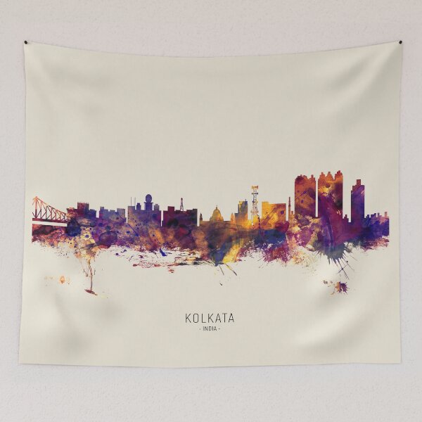 Item preview, Kolkata (Calcutta) India Skyline designed and sold by ArtPrints.