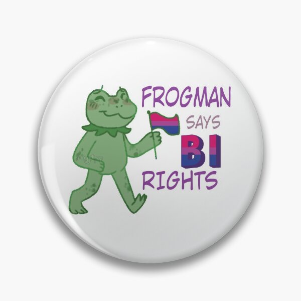 Item preview, Frogman Says Bi Rights! designed and sold by Isopawde's Grotto.