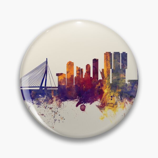 Item preview, Rotterdam The Netherlands Skyline designed and sold by ArtPrints.