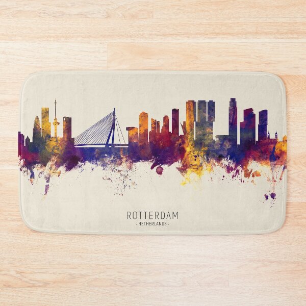 Item preview, Rotterdam The Netherlands Skyline designed and sold by ArtPrints.