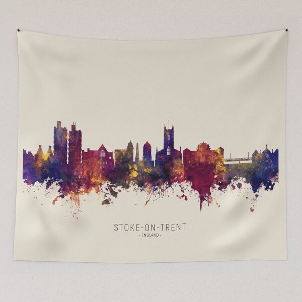 Item preview, Stoke-on-Trent England Skyline designed and sold by ArtPrints.