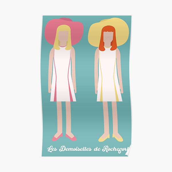 Mi par de gemelos favoritos de todos los tiempos. Las chicas jóvenes de Rochefort. Póster
