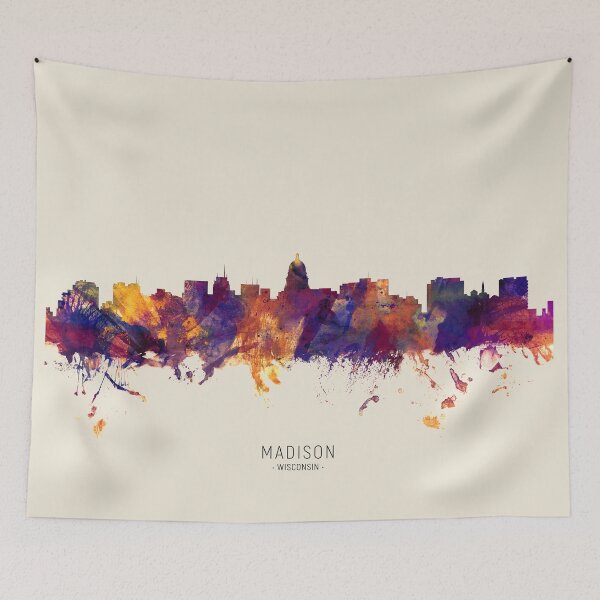 Artikelvorschau, Madison Wisconsin Skyline entworfen und verkauft von ArtPrints.