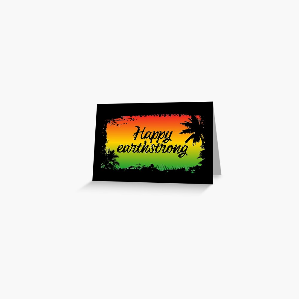 Carte Postale Joyeux Anniversaire Earthstrong Jamaican Rasta Slang Par Hothibiscus Redbubble