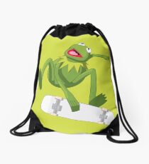 Skate Frog Drawstring Bag