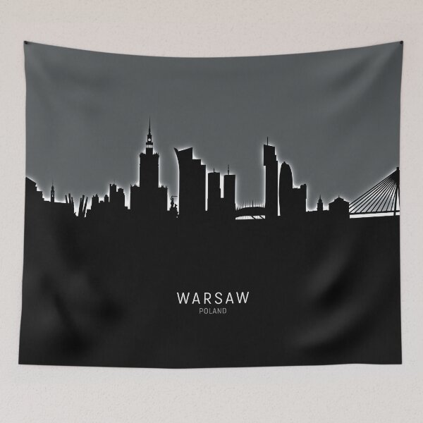 Aperçu de l'œuvre Warsaw Poland Skyline créée et vendue par ArtPrints.