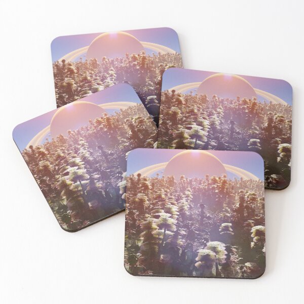 Item preview, alien planet landscape, forest on the surface of an exoplanet designed and sold by DottedYeti.