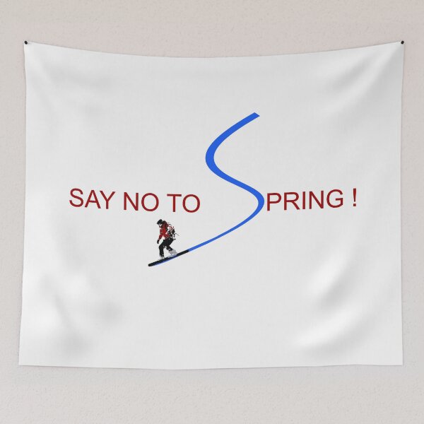 Item preview, Funny snowboard design - Say no to Spring! designed and sold by Artstastic.