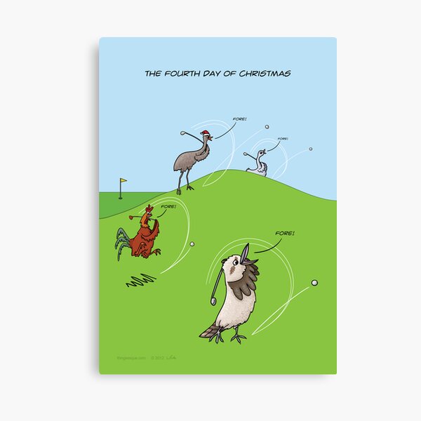 The Fourth Day of Christmas (4 Calling Birds) Canvas Print