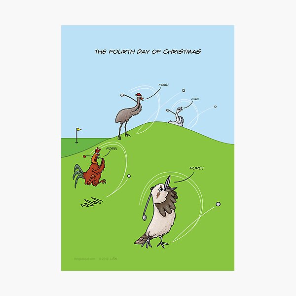 The Fourth Day of Christmas (4 Calling Birds) Photographic Print