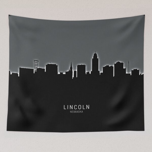 Item preview, Lincoln Nebraska Skyline designed and sold by ArtPrints.