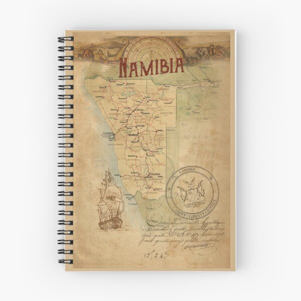 Item preview, Namibia Vintage Map Art designed and sold by Artistic-Bison.