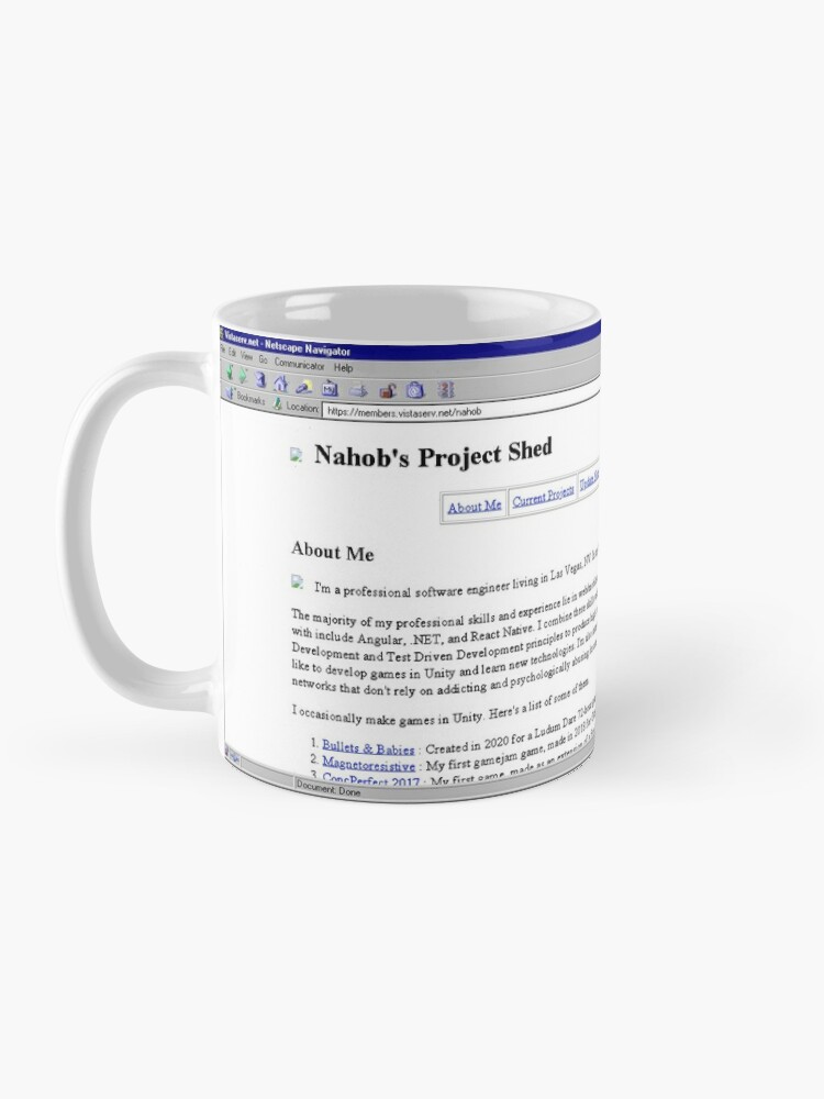 Alternate view of nahob on Vistaserv.net Coffee Mug
