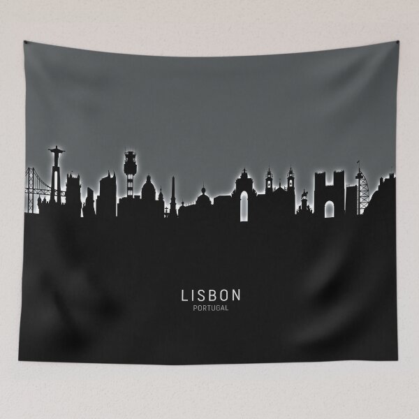 Item preview, Lisbon Portugal Skyline designed and sold by ArtPrints.