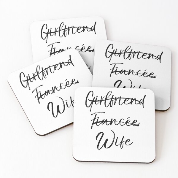Artikelvorschau, Girlfriend Fiancée Marked Out Wife Matching Bridal Party Gifts entworfen und verkauft von TNDesignStudio.