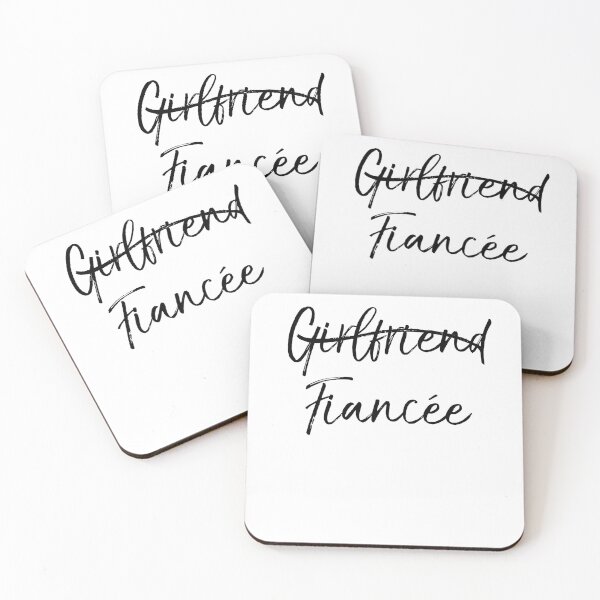 Artikelvorschau, Girlfriend Marked Out Fiancée Engagement Gift Matching Bridal Party Gifts entworfen und verkauft von TNDesignStudio.