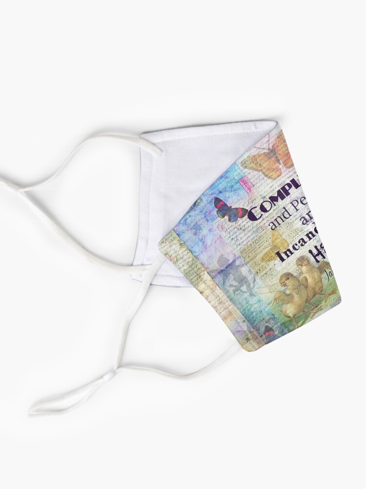 Alternate view of Jane Austen Mr Darcy Quote Completely And Perfectly And Incandescently Happy Mask