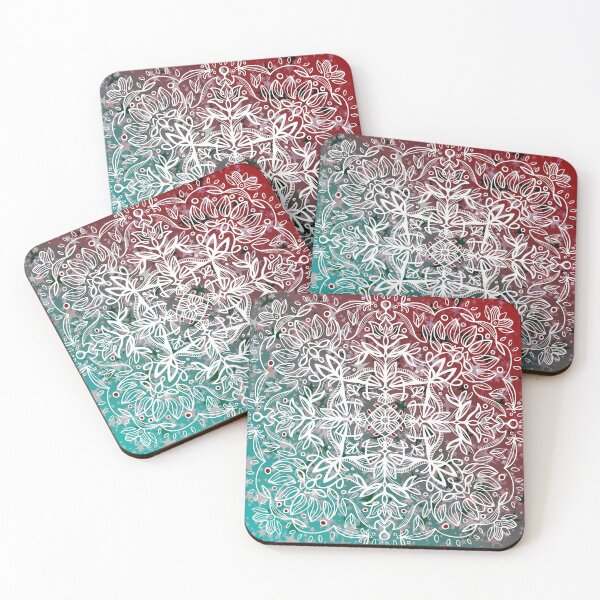 Item preview, Red night impassioned mandala designed and sold by MandalaSpirit.
