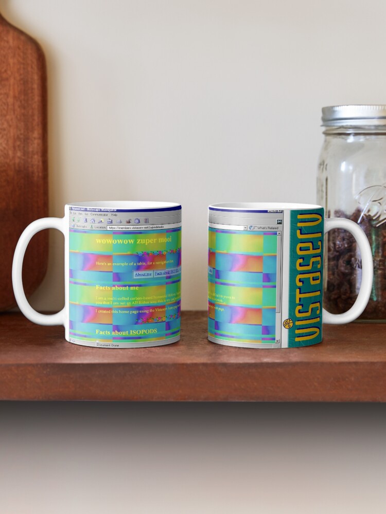 A mug with a screenshot of zuperdeluuks's home page on it