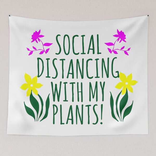 Item preview, Social Distancing with my Plants | Typography designed and sold by rsty11.