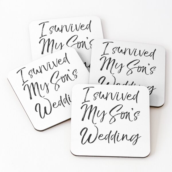 Artikelvorschau, I Survived My Son's Wedding Matching Bridal Party Gifts entworfen und verkauft von TNDesignStudio.