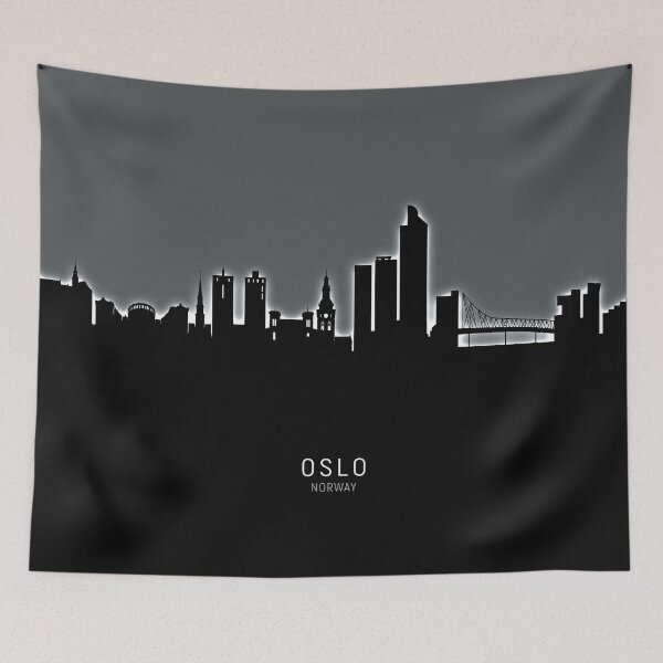 Item preview, Oslo Norway Skyline designed and sold by ArtPrints.