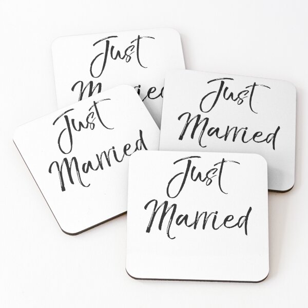 Artikelvorschau, Just Married Matching Bridal Party Gifts entworfen und verkauft von TNDesignStudio.