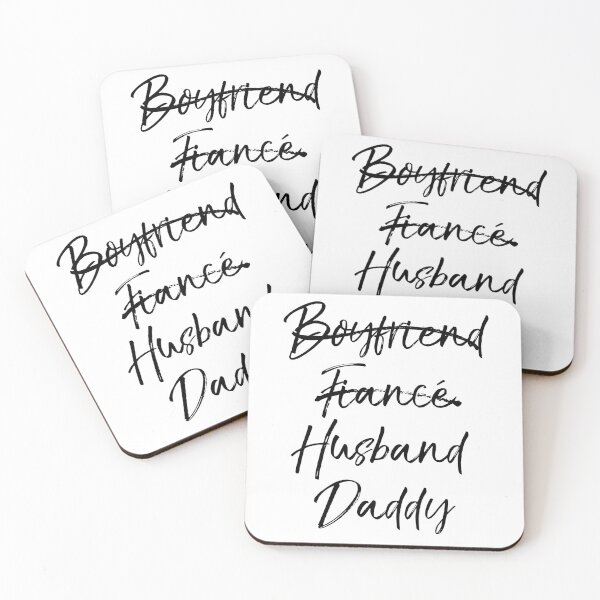 Artikelvorschau, Not Boyfriend or Fiancé Husband & Daddy Matching Bridal Party Gifts entworfen und verkauft von TNDesignStudio.