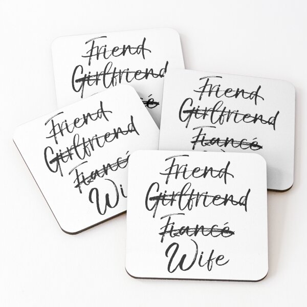 Artikelvorschau, Not Friend Girlfriend Fiancé Wife Wedding Gift Matching Bridal Party Gifts entworfen und verkauft von TNDesignStudio.