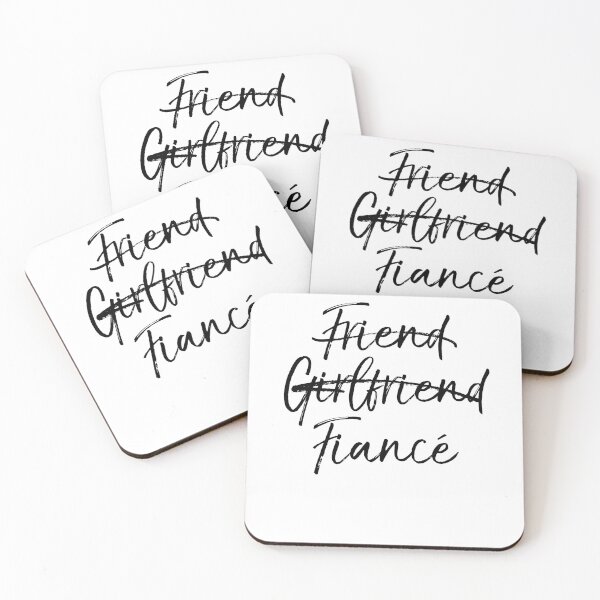 Artikelvorschau, Not Friend or Girlfriend Fiancé Engagement Gift Matching Bridal Party Gifts entworfen und verkauft von TNDesignStudio.