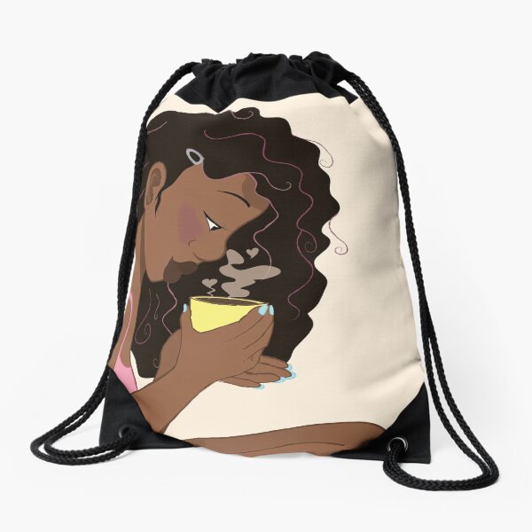 Coffee Cutie Drawstring Bag