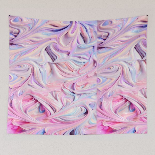 Item preview, Pattern watercolor creamy ice cream - pink and purple designed and sold by SketchyDuette.