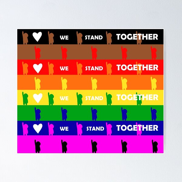 Item preview, We stand together LGBTQ+ designed and sold by UbikMD.