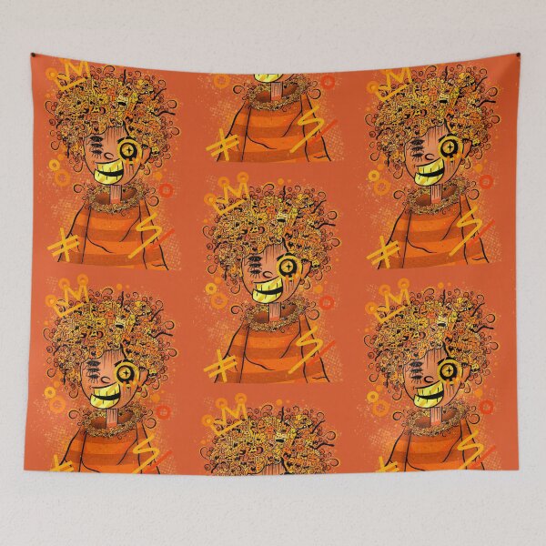 Item preview, Hooman Orange Doodle designed and sold by nynjamoves.