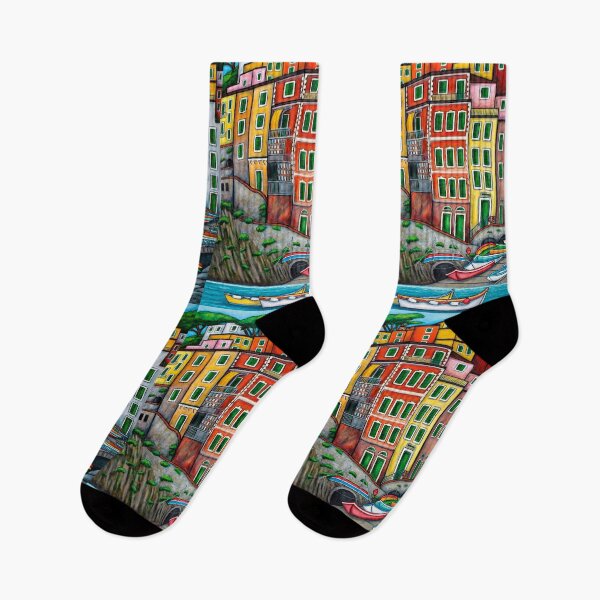 Item preview, Colours of Riomaggiore, Cinque Terre designed and sold by Lisa Lorenz Paintings.