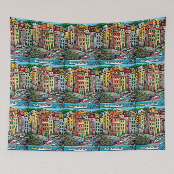 Item preview, Colours of Riomaggiore, Cinque Terre designed and sold by Lisa Lorenz Paintings.