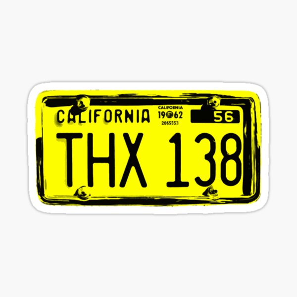 Vista previa del artículo con la obra «THX 138 Matrícula Original», diseñado y vendido por picto.